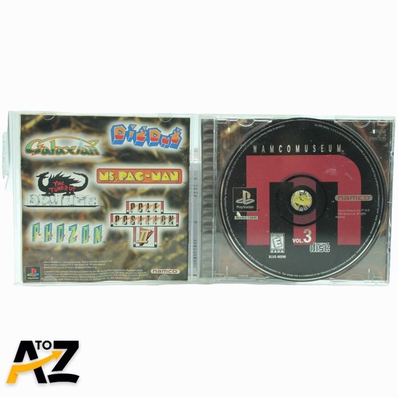 Playstation 1 PS1 Namco Museum Vol. 3 Galaxian, Ms. Pac-Man, Dig Dug Black Label - Picture 3 of 7